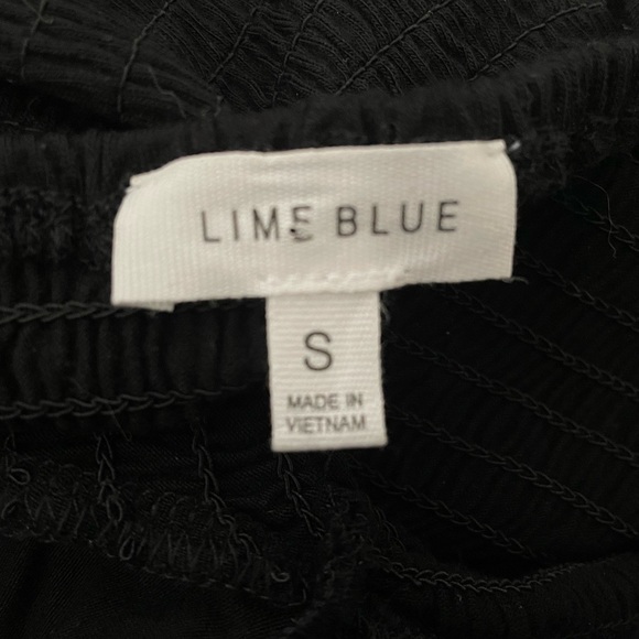 Black shirred puff sleeve crop top - Picture 6 of 6